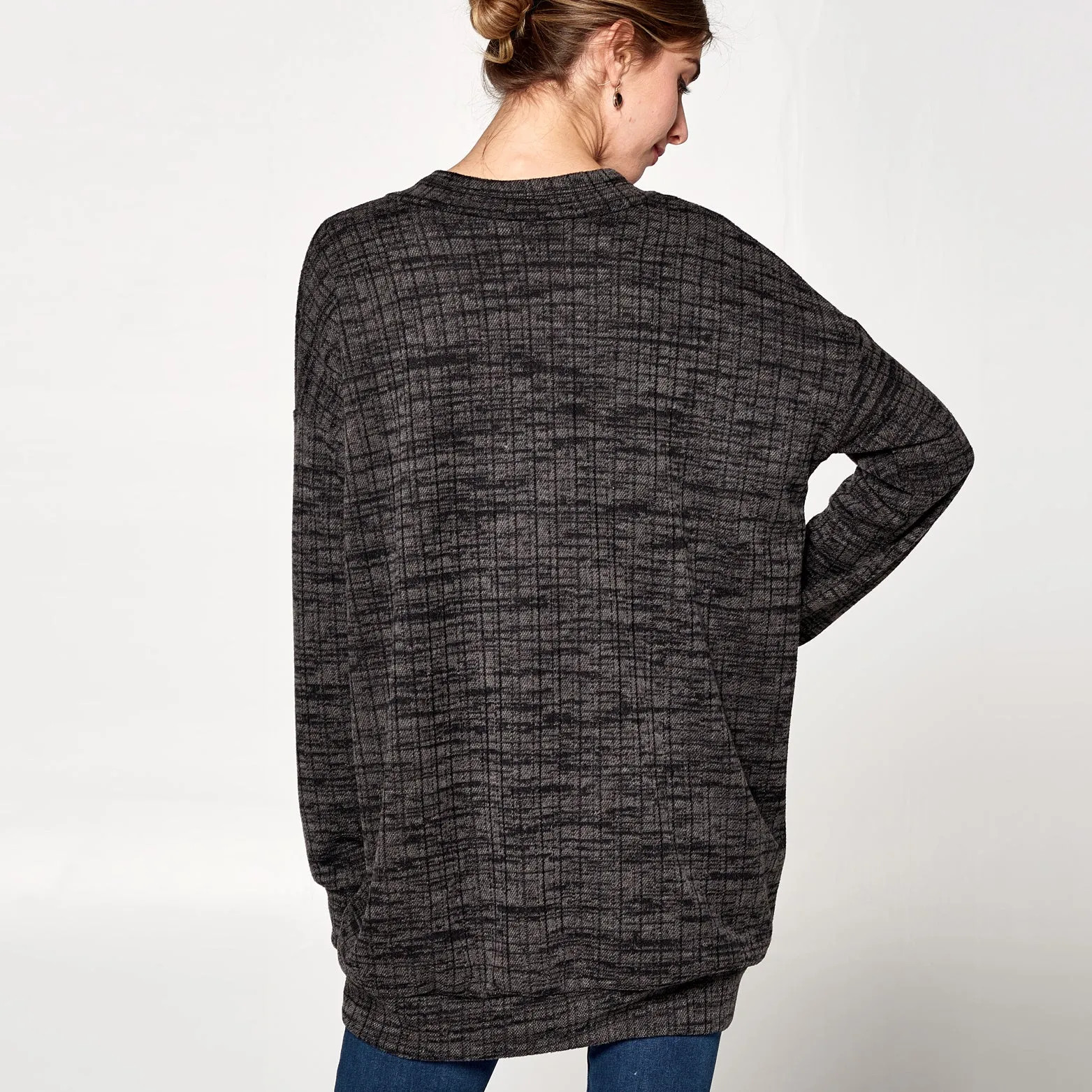 Relaxed Fit Cross-Front Sweater