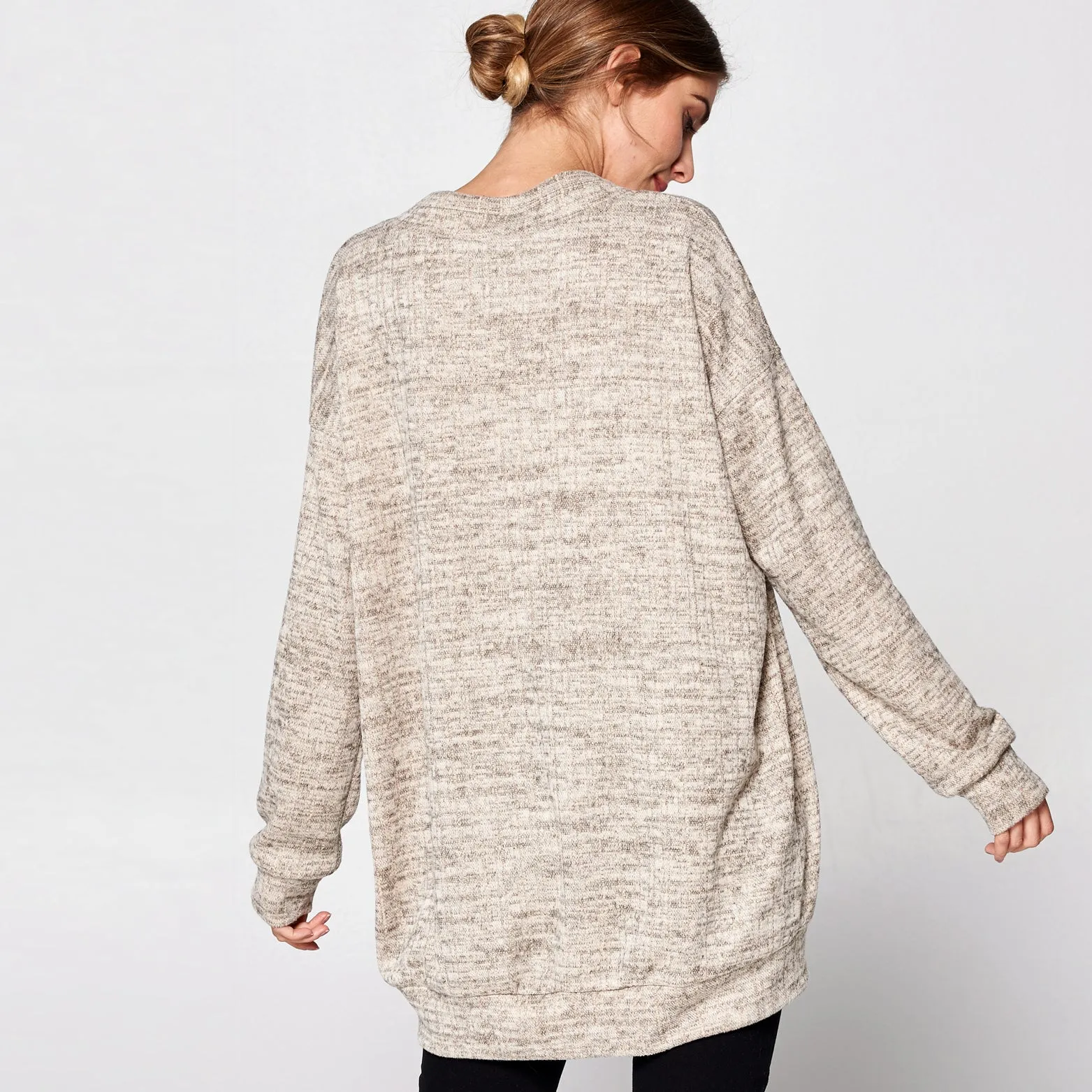 Relaxed Fit Cross-Front Sweater