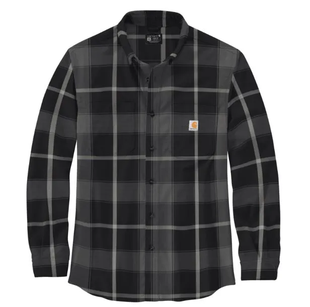 Relaxed Fit  Midweight Flannel Long-Sleeve Plaid Shirt