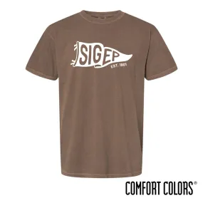 SigEp Comfort Colors Brown Pennant Short Sleeve Tee