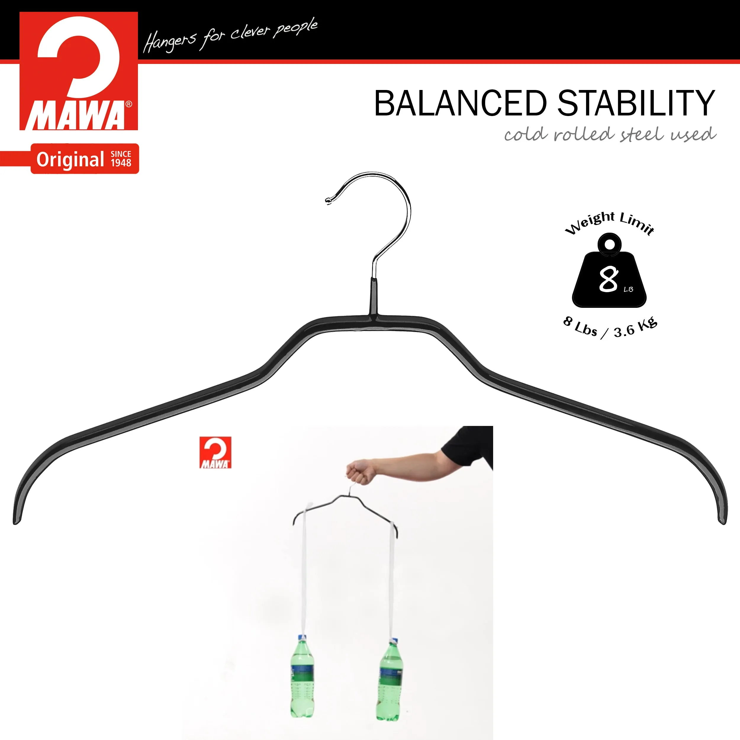 Silhouette Shirt Hanger, 41F, Black