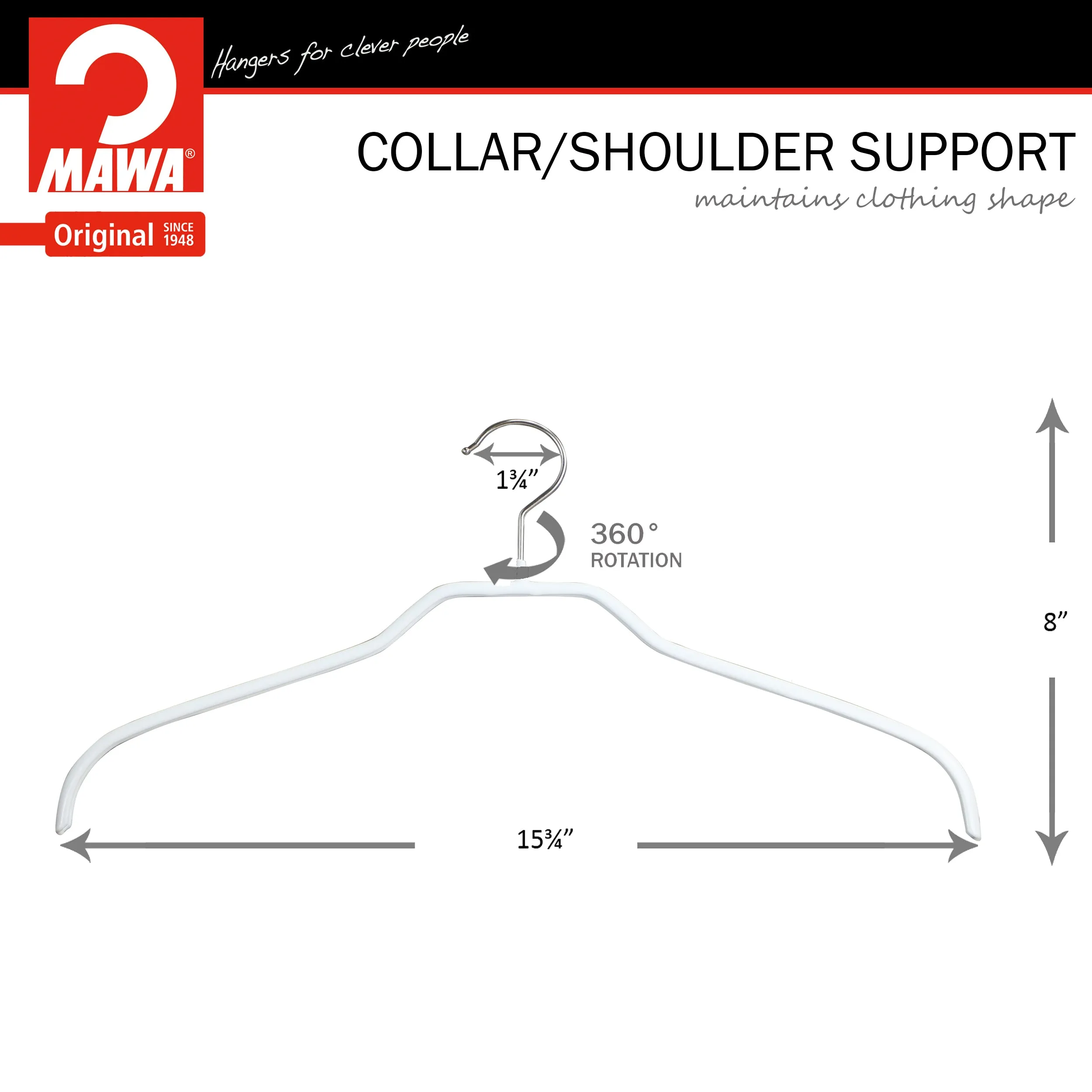 Silhouette Shirt Hanger, 41F, White