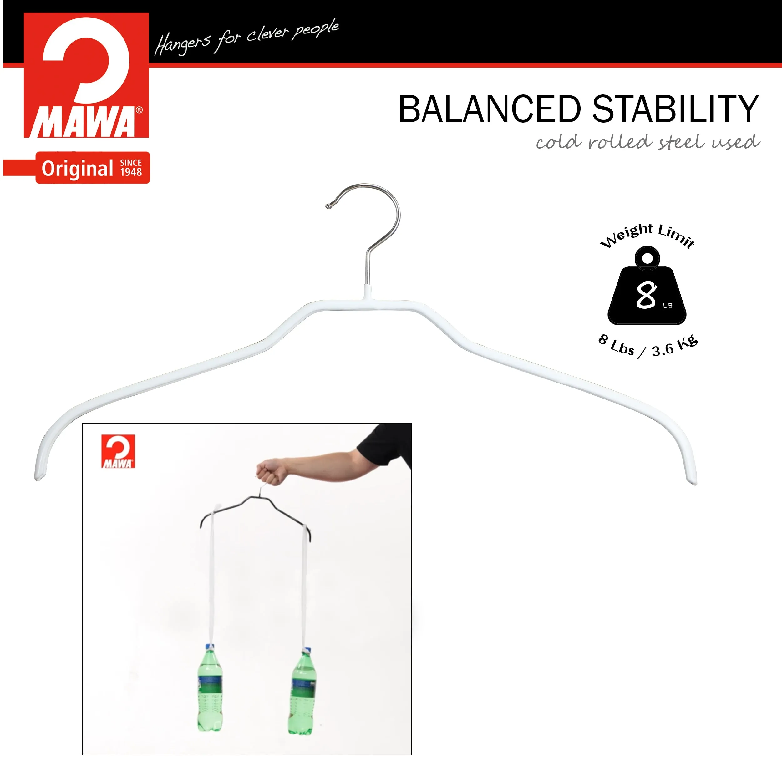 Silhouette Shirt Hanger, 41F, White