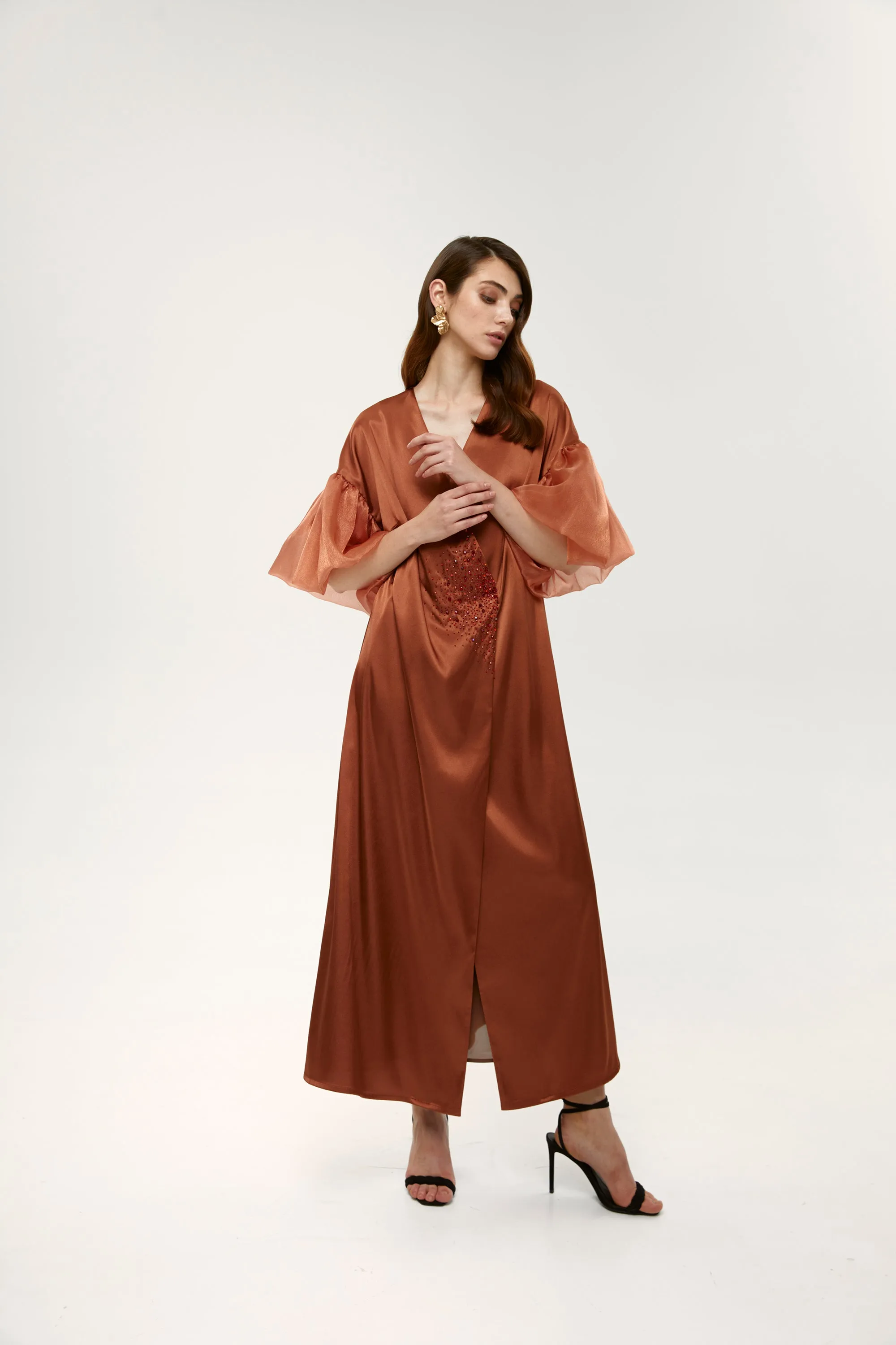 Silk with Organza Fancy Kaftan - NW-DB.NO1