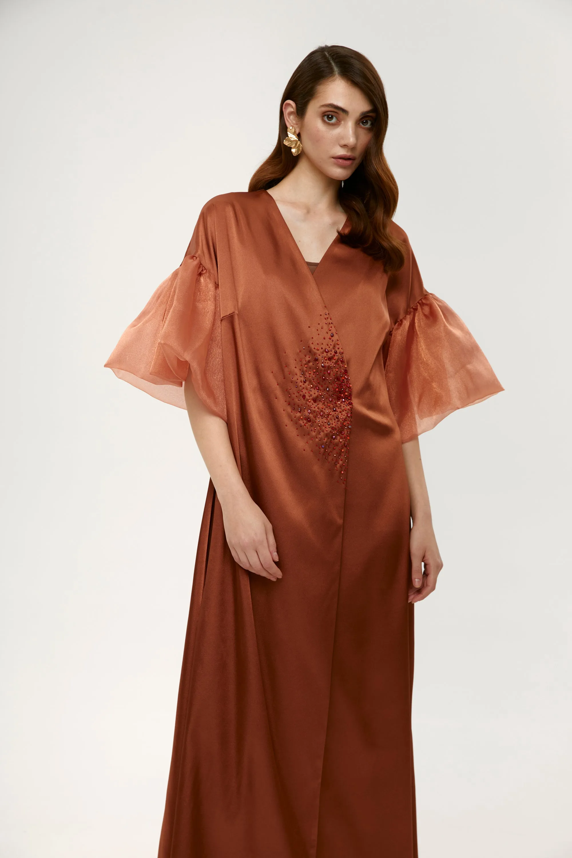 Silk with Organza Fancy Kaftan - NW-DB.NO1