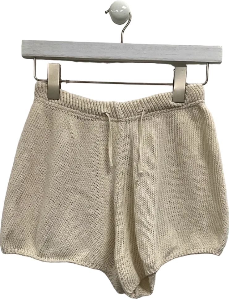 Sisters   Seekers Cream Knit Shorts UK XS