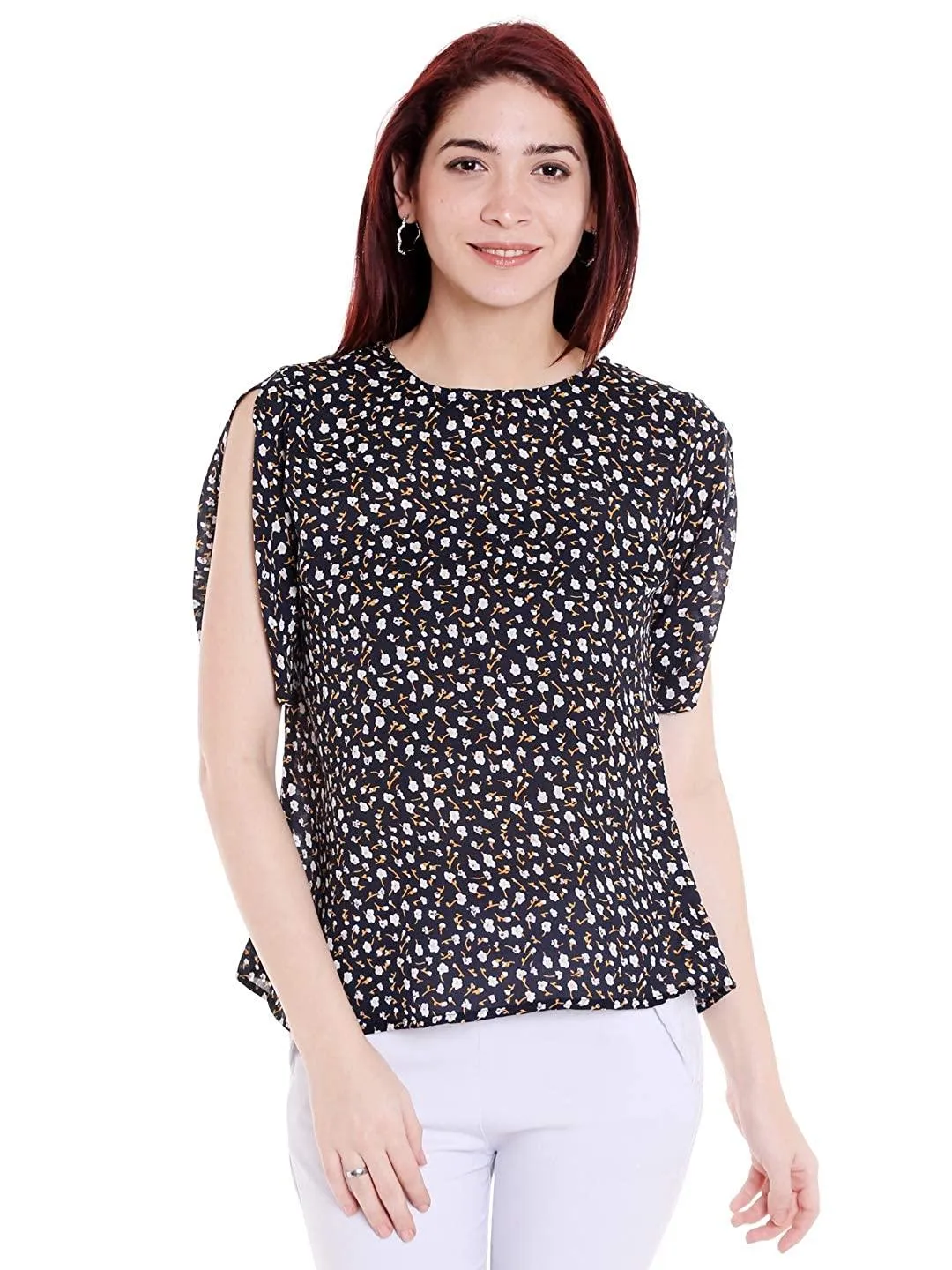 Style Quotient Womens Floral Print Tops