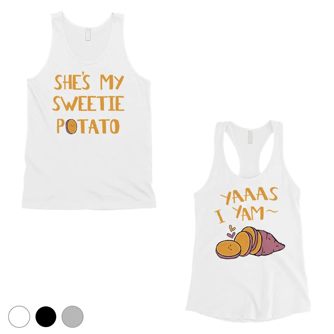 Sweet Potato Yam Matching Couple Tank Tops Funny Anniversary Gift