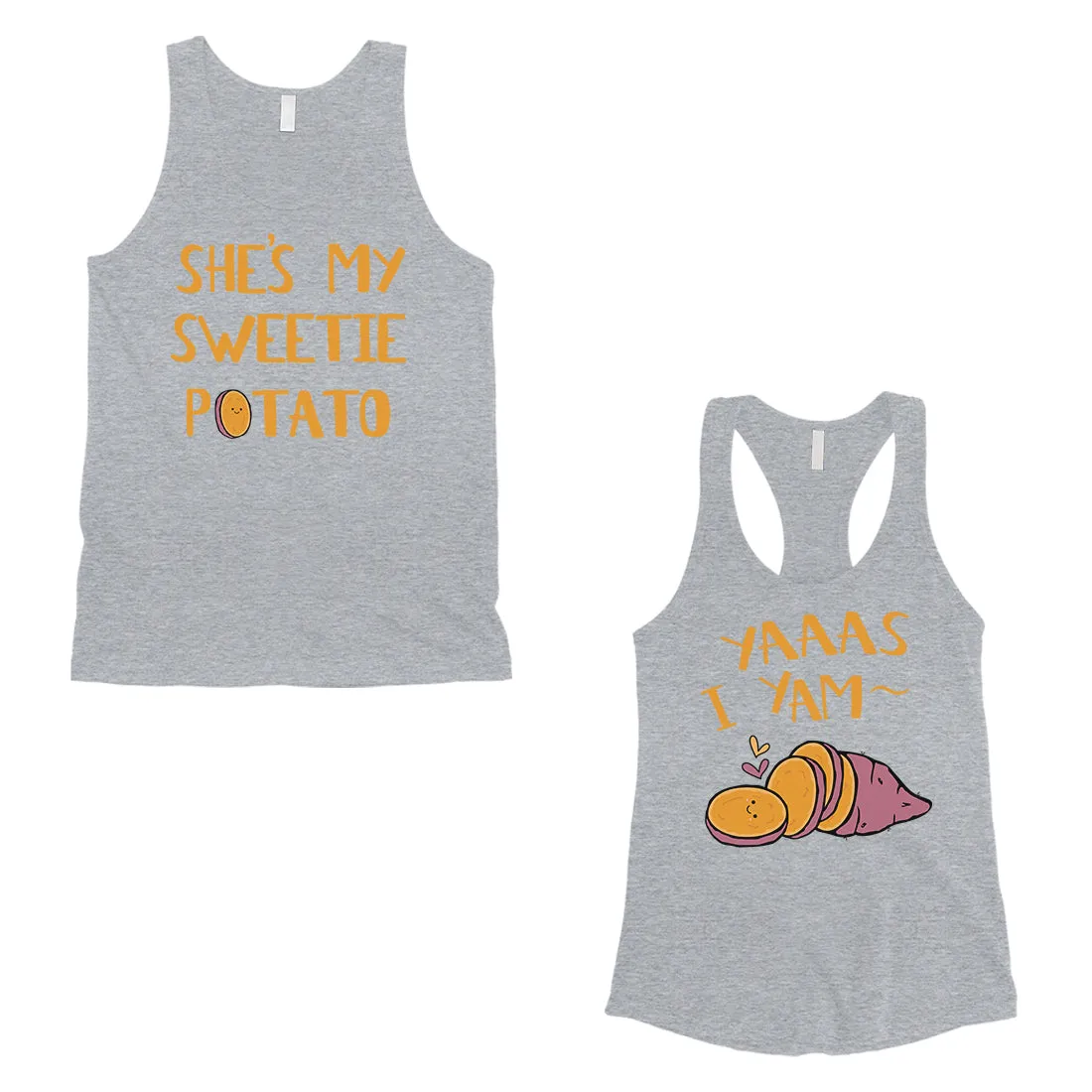 Sweet Potato Yam Matching Couple Tank Tops Funny Anniversary Gift