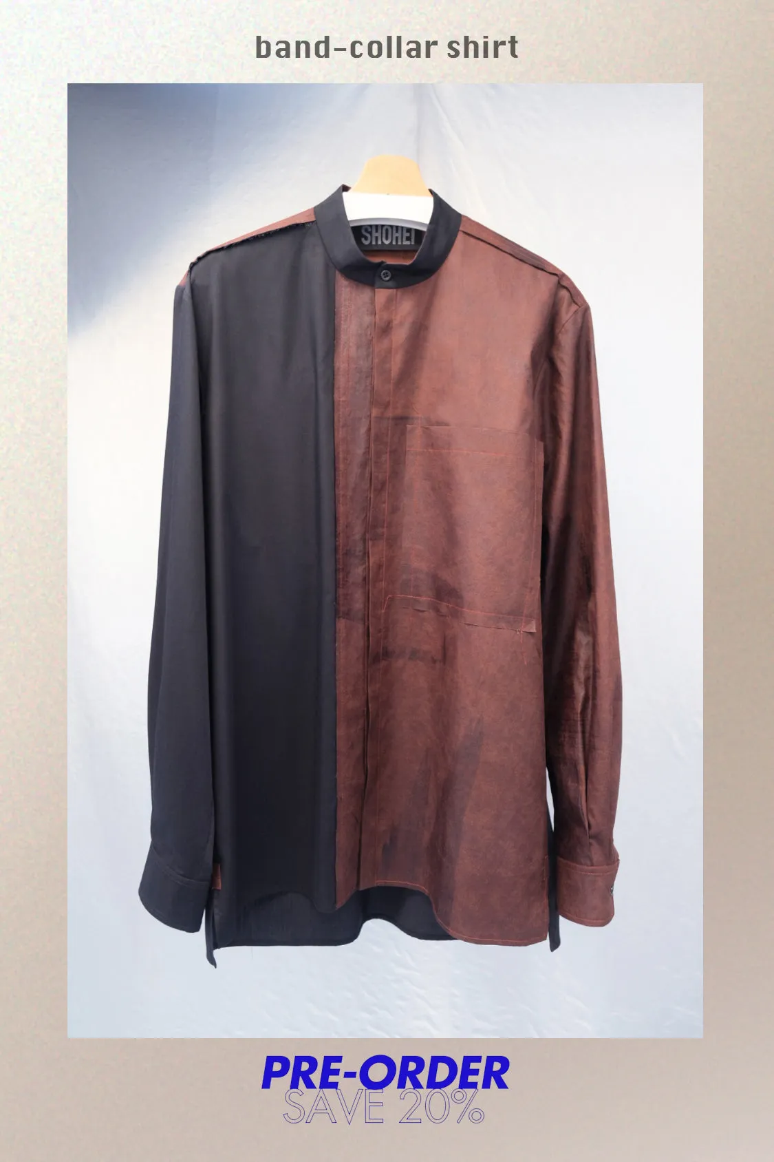 TWO-TONE CONTRAST SHIRT / unisex style