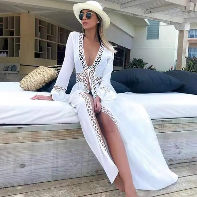 Vacation Bikini Loose Long Beach Dress Blouses