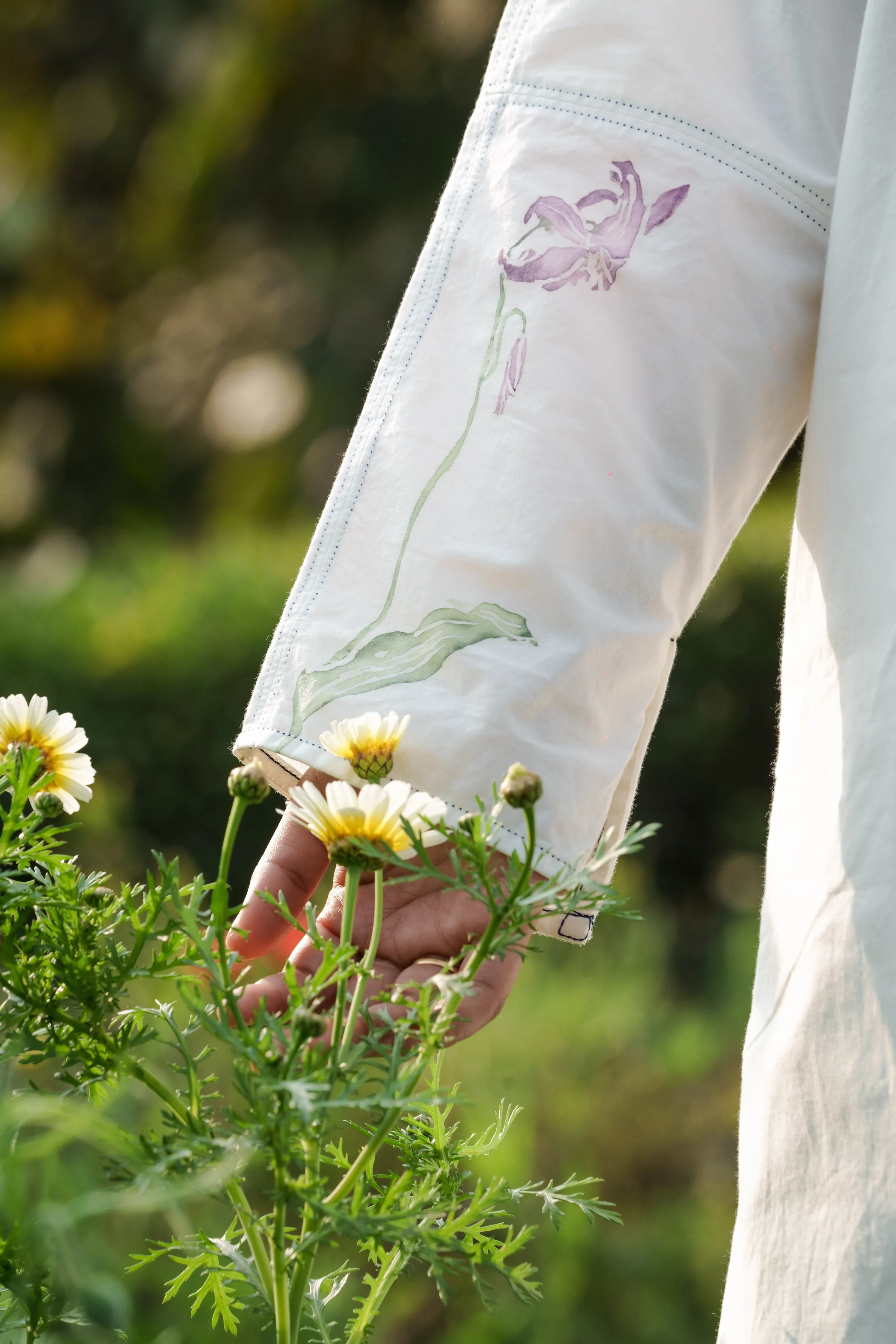 White Pleated Kurta