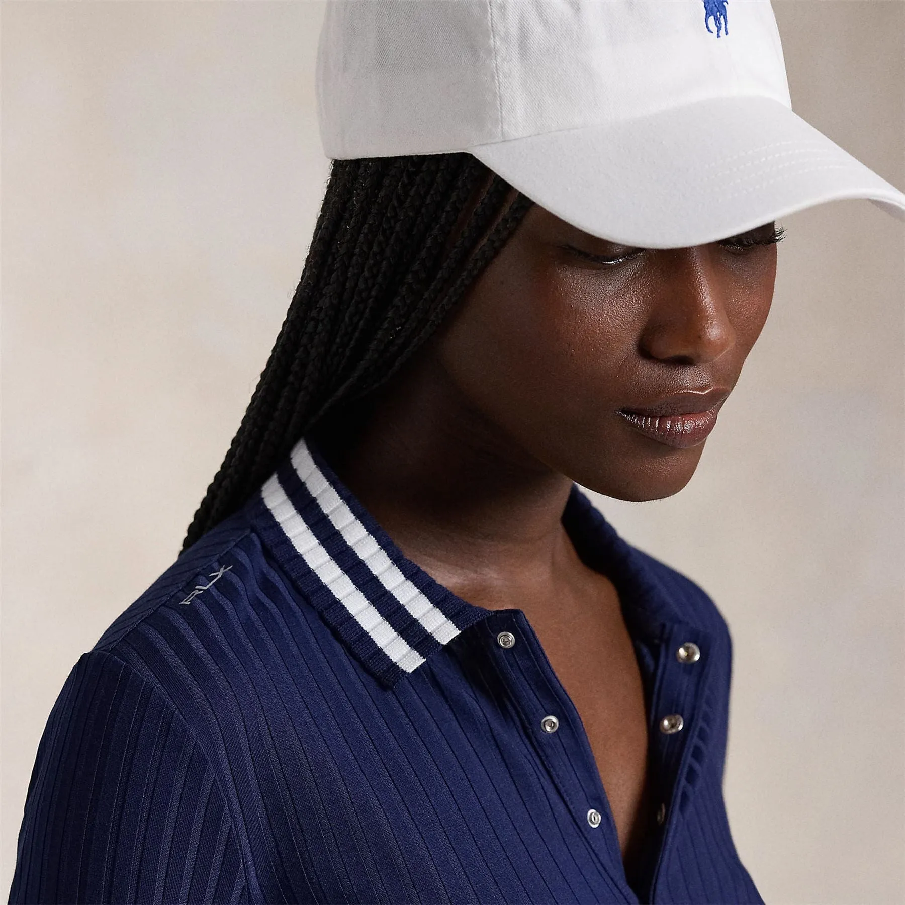 Womens RLX Drop Needle Polo Refined Navy - AW24