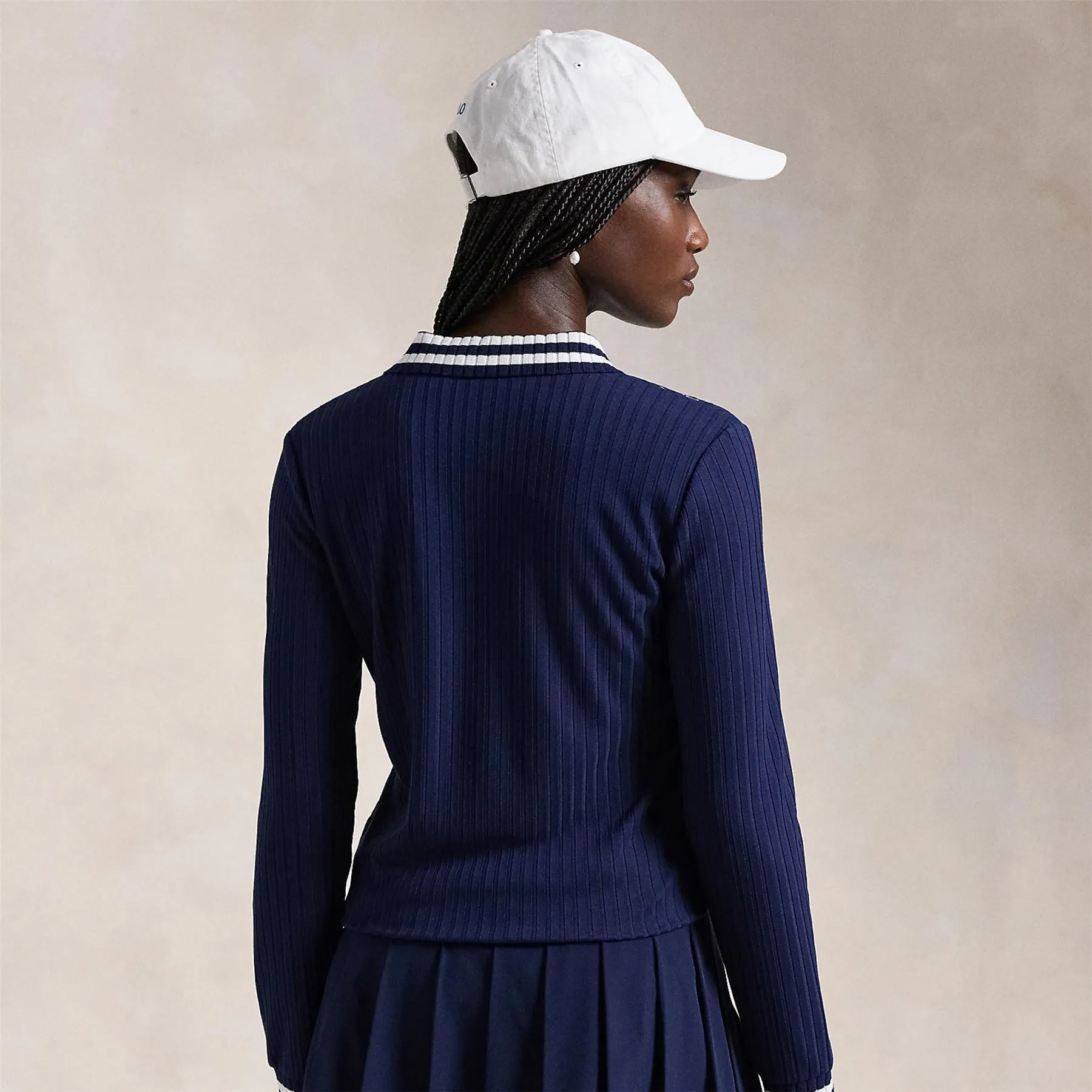 Womens RLX Drop Needle Polo Refined Navy - AW24