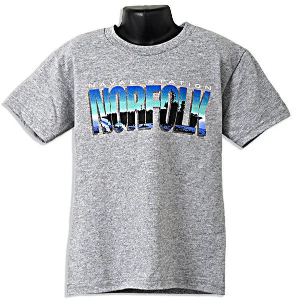 YTNV03G Youth T Norfolk Silhouette ANTHRACITE GRAY