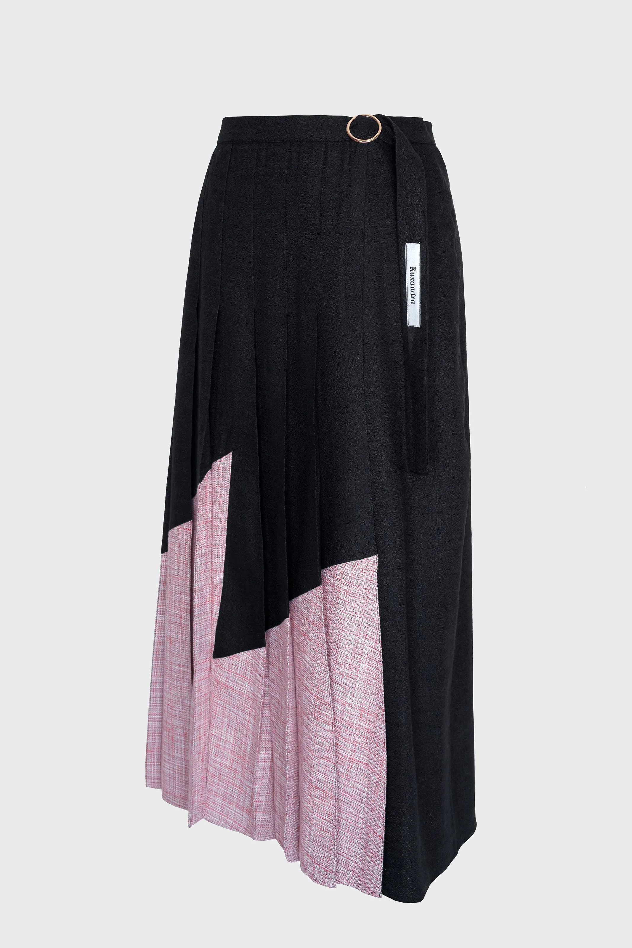 Z Pleated Skirt - Black and Pink